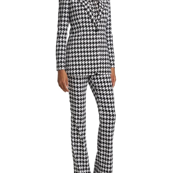 NWT Alice + Olivia Breann checkered black white houndstooth blazer jacket size 2 - Picture 6 of 15